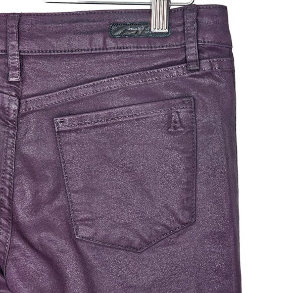 Articles Of Society Coated Skinny Jeans Sarah Release‎ Hem Baton Rouge Women 27 - Picture 4 of 8